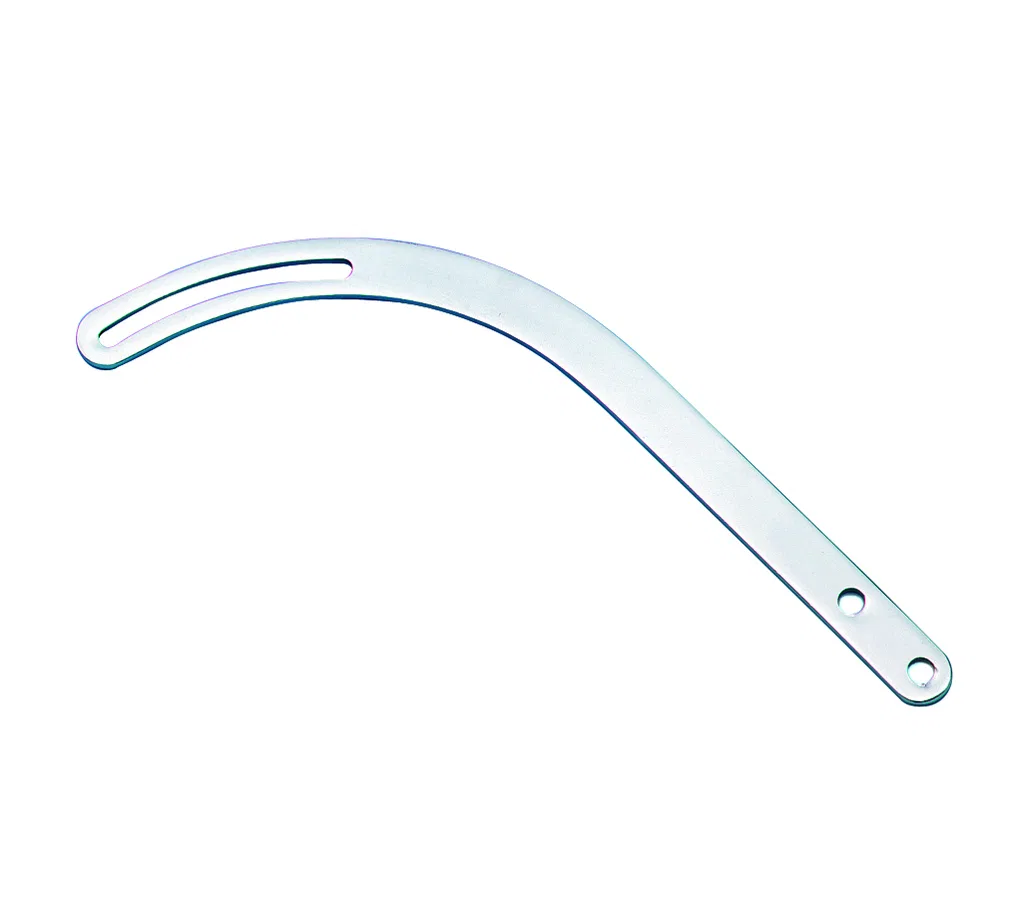 9851 – MR GASKET Alternator Bracket, F Bracket Chrome Plated Steel